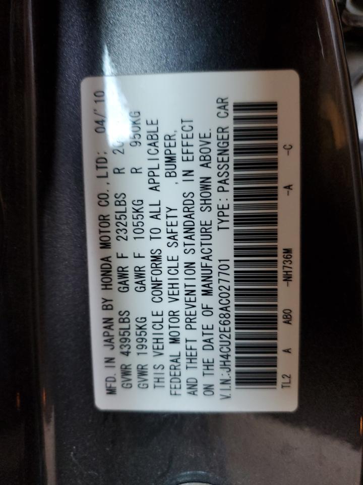 JH4CU2E68AC027701 2010 Acura Tsx