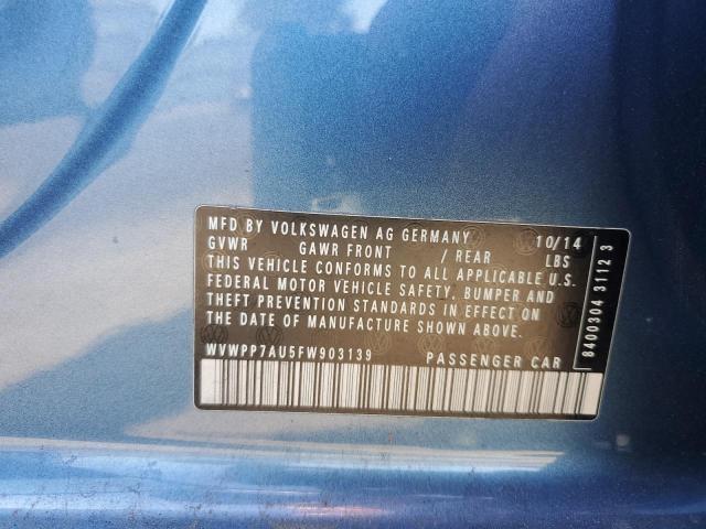 2015 VOLKSWAGEN E-GOLF SEL - WVWPP7AU5FW903139