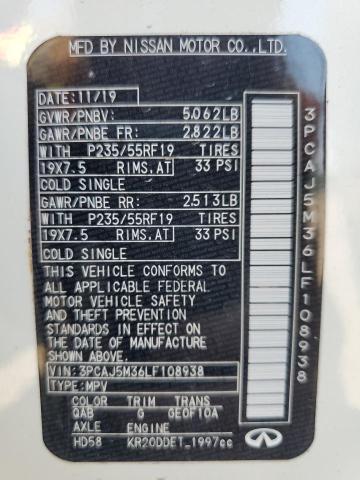 2020 INFINITI QX50 PURE - 3PCAJ5M36LF108938