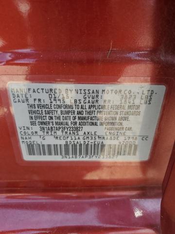 2015 NISSAN SENTRA S - 3N1AB7AP3FY233827