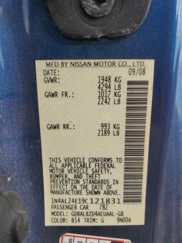 2009 Nissan Altima 2.5S VIN: 1N4AL24E19C121831 Lot: 60902464