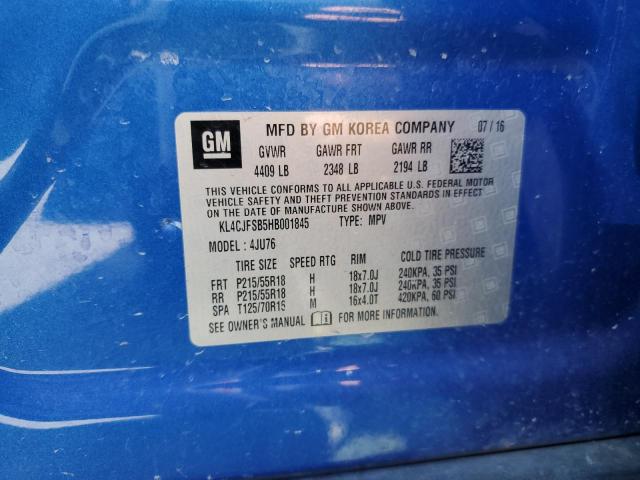 VIN KL4CJFSB5HB001845 2017 Buick Encore, Preferred Ii no.12