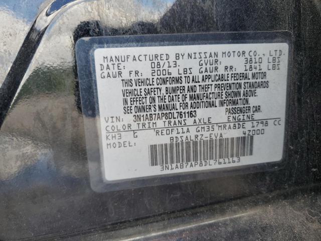 2013 Nissan Sentra S VIN: 3N1AB7AP8DL761163 Lot: 61664004