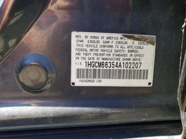 2004 Honda Accord Lx VIN: 1HGCM66354A102207 Lot: 61727154