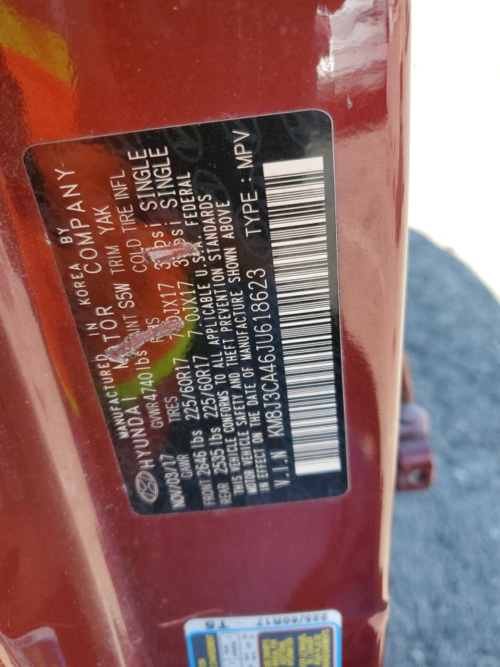 KM8J3CA46JU618623 2018 Hyundai Tucson Sel