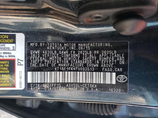 VIN 4T1BF1FK4FU093513 2015 Toyota Camry, LE no.12