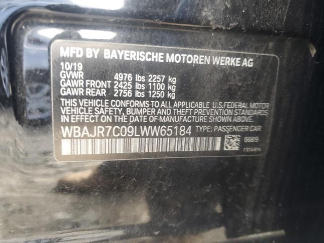 VIN WBAJR7C09LWW65184 2020 BMW 5 Series, 530 XI no.12