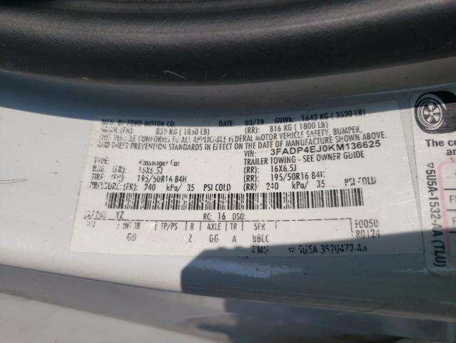 2019 FORD FIESTA SE - 3FADP4EJ0KM136625
