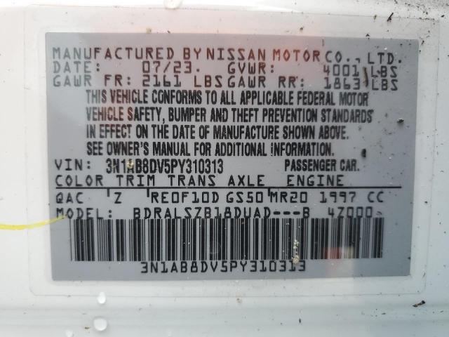 2023 Nissan Sentra Sr VIN: 3N1AB8DV5PY310313 Lot: 62220464