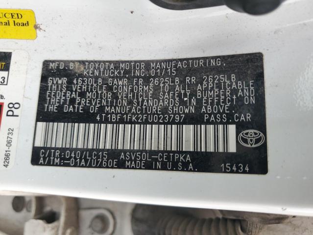 VIN 4T1BF1FK2FU023797 2015 Toyota Camry, LE no.12