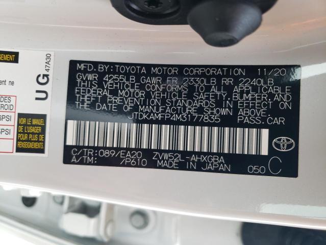 2021 TOYOTA PRIUS PRIM - JTDKAMFP4M3177835