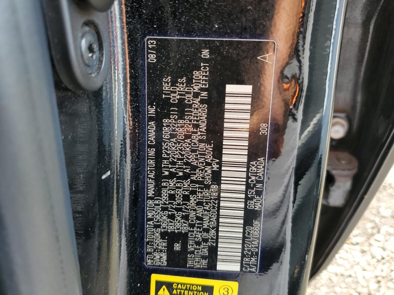 2T2BK1BA6DC221818 2013 Lexus Rx 350 Base