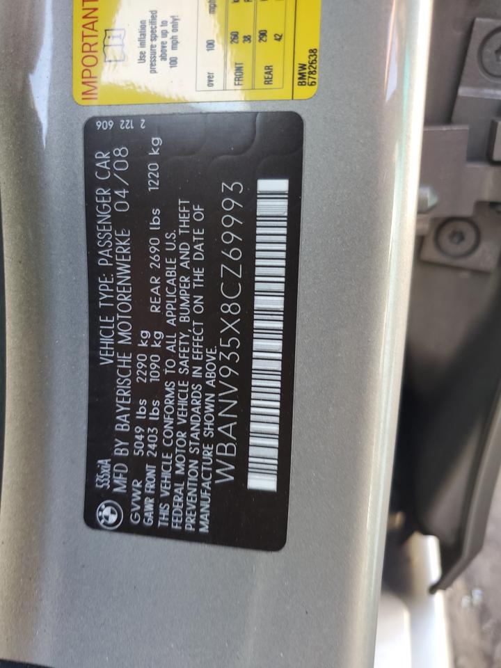 WBANV935X8CZ69993 2008 BMW 535 Xi