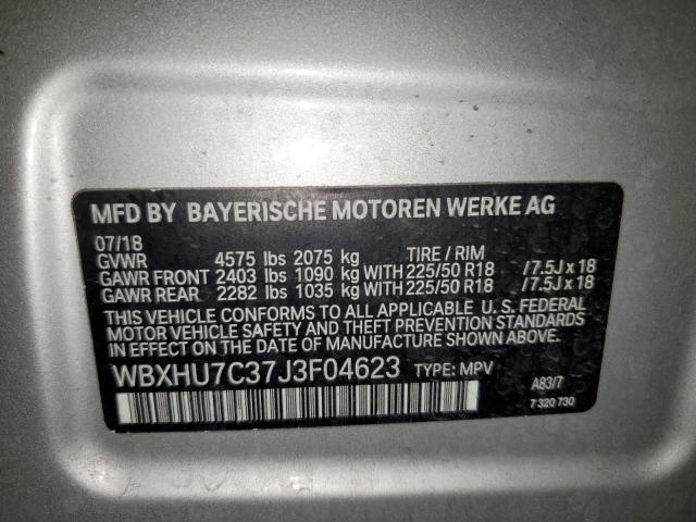 VIN WBXHU7C37J3F04623 2018 BMW X1, Sdrive28I no.12