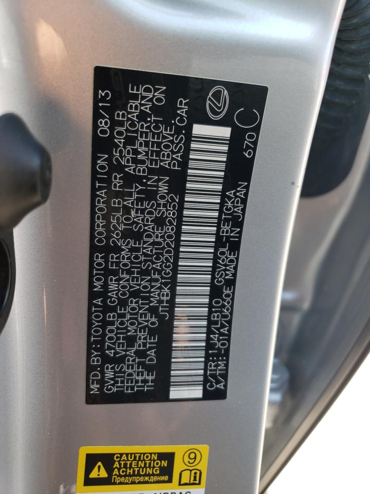 JTHBK1GG2D2082852 2013 Lexus Es 350