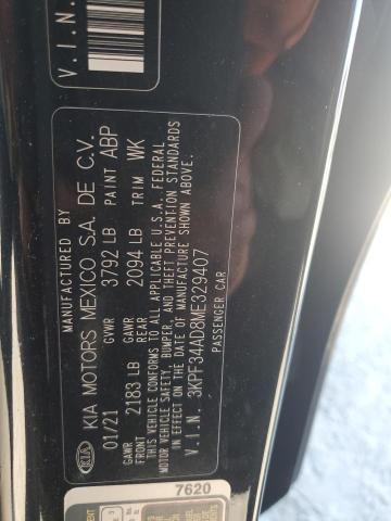 2021 KIA FORTE GT L - 3KPF34AD8ME329407