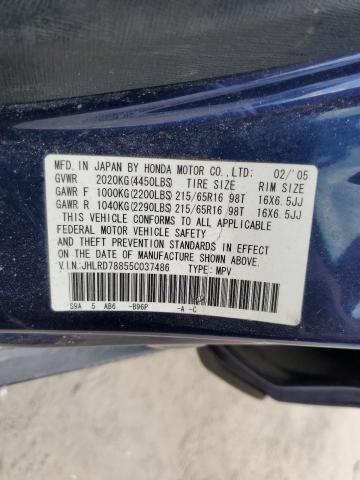 2005 Honda Cr-V Ex VIN: JHLRD78855C037486 Lot: 61932904