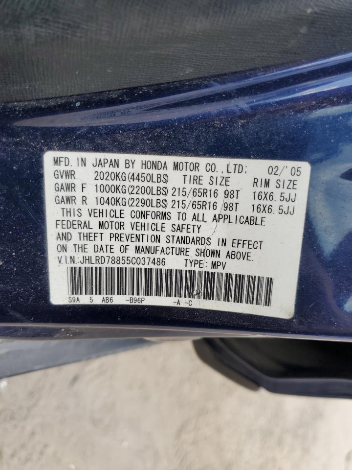 JHLRD78855C037486 2005 Honda Cr-V Ex