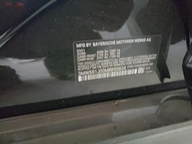 2021 BMW 330I VIN: 3MW5R1J00M8B95834 Lot: 61548264