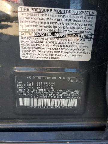 2010 Subaru Legacy 2.5I Premium VIN: 4S3BMCE67A3236138 Lot: 60986714