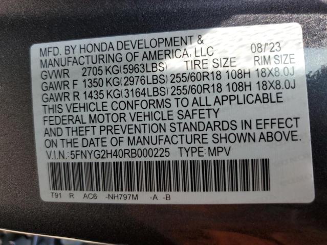 2024 HONDA PILOT EXL - 5FNYG2H40RB000225