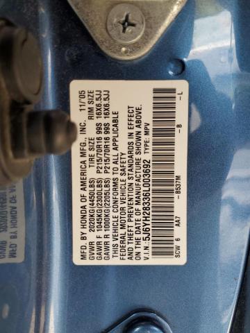 2006 Honda Element Lx VIN: 5J6YH28336L003692 Lot: 61325074