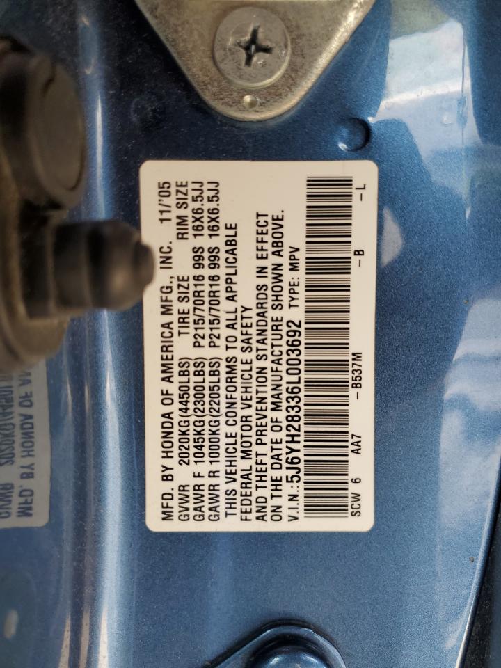 5J6YH28336L003692 2006 Honda Element Lx