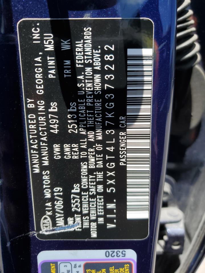 5XXGT4L37KG373282 2019 Kia Optima Lx