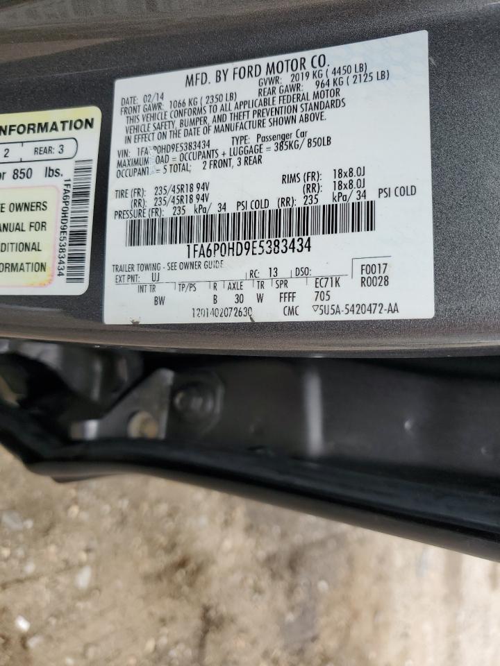 1FA6P0HD9E5383434 2014 Ford Fusion Se