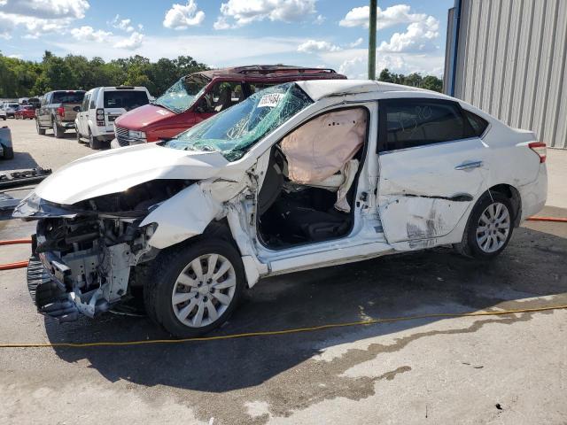 NISSAN SENTRA S 2015 white  gas 3N1AB7AP6FY279460 photo #1