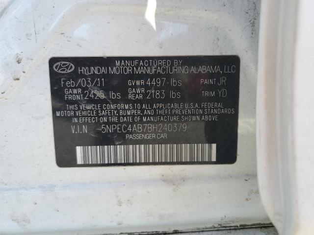 2011 Hyundai Sonata Se VIN: 5NPEC4AB7BH240379 Lot: 61416534