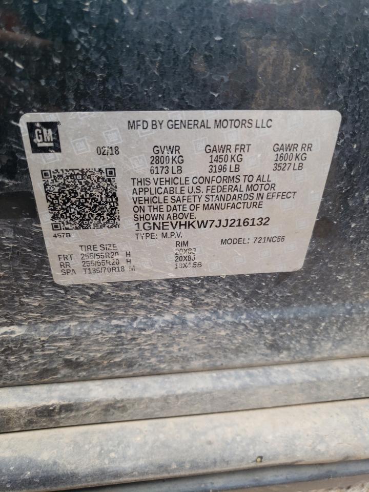 1GNEVHKW7JJ216132 2018 Chevrolet Traverse Lt