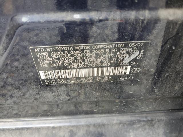 2007 Lexus Es 350 VIN: JTHBJ46G772132459 Lot: 61566164