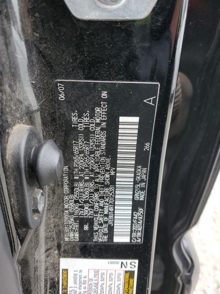 JTEBU14R170125381 2007 Toyota 4Runner Sr5