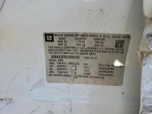 2018 CHEVROLET EQUINOX LT - 3GNAXJEV9JS589769