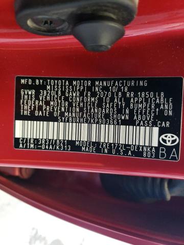 2019 TOYOTA COROLLA L - 5YFBURHE7KP903661