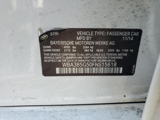 2015 BMW 328 Xi Sulev VIN: WBA3B5G50FNS15618 Lot: 53005424