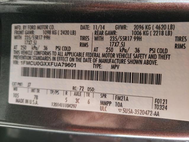 1FMCU0GXXFUA79601 2015 FORD ESCAPE - Image 13