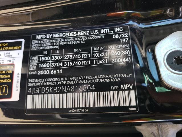 2022 MERCEDES-BENZ GLE 450 4M - 4JGFB5KB2NA816804