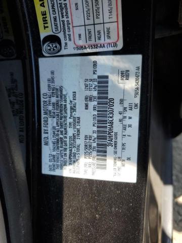 2012 Ford Fusion Se VIN: 3FAHP0HA8CR307020 Lot: 62563984