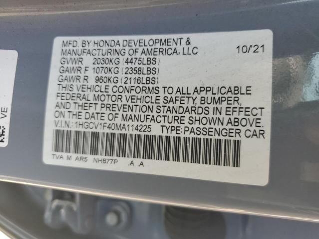 2021 HONDA ACCORD SPO - 1HGCV1F40MA114225