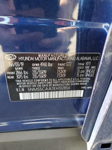 5NMS5CAA7KH132856 2019 HYUNDAI SANTA FE - Image 12