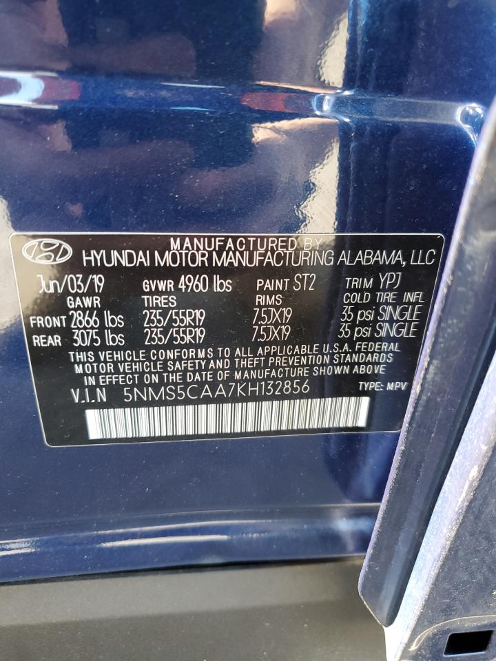 5NMS5CAA7KH132856 2019 Hyundai Santa Fe Limited