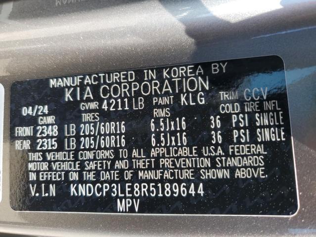 VIN KNDCP3LE8R5189644 2024 KIA Niro, LX no.14