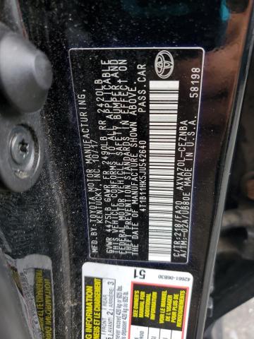 VIN 4T1B11HK5JU542640 2018 Toyota Camry, L no.12