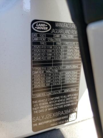 2024 LAND ROVER RANGE ROVE - SALYJ2EX8RA384174