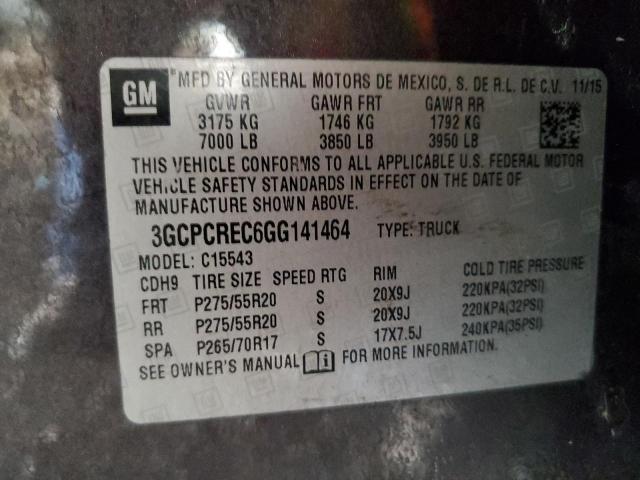 2016 CHEVROLET SILVERADO - 3GCPCREC6GG141464