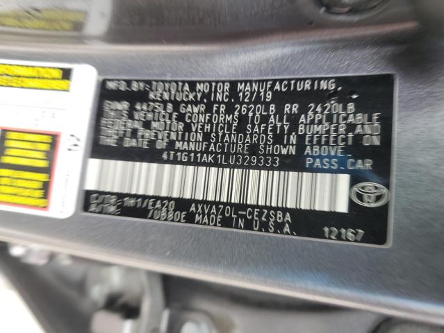 VIN 4T1G11AK1LU329333 2020 Toyota Camry, SE no.13