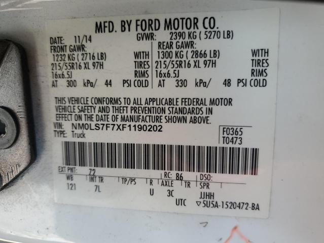 2015 FORD TRANSIT CO NM0LS7F7XF1190202