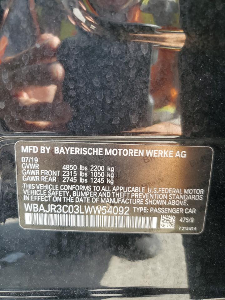 WBAJR3C03LWW54092 2020 BMW 530 I